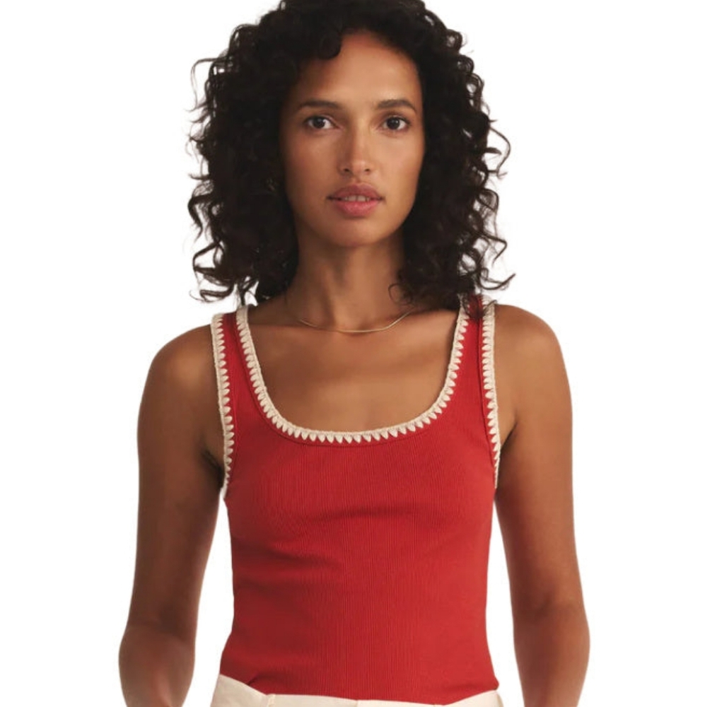 ZSupply Jaidynn Whipstitch Rib Tank